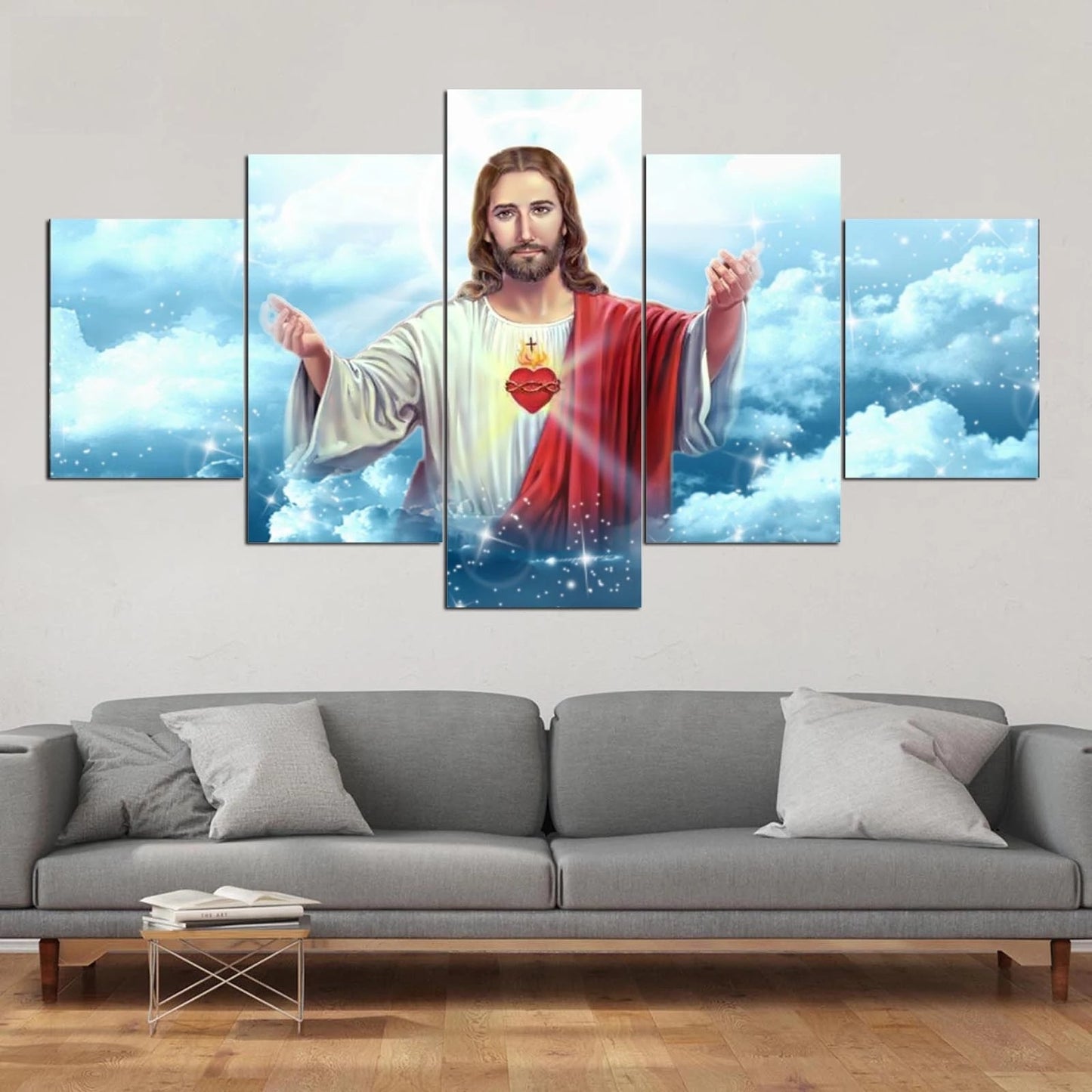 Décoration Murale – Ensemble de 5 Posters Religieux de Jésus