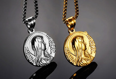 Jesus and Virgin Mary Necklace
