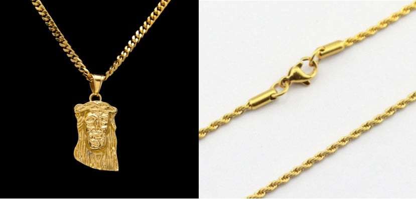 Pendentif Jésus en Acier Inoxydable