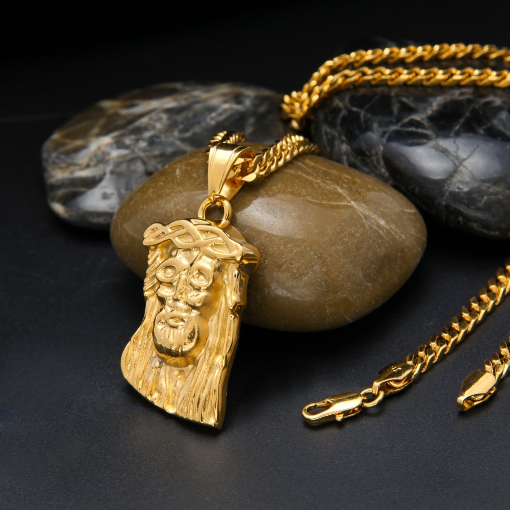 Pendentif Jésus en Acier Inoxydable