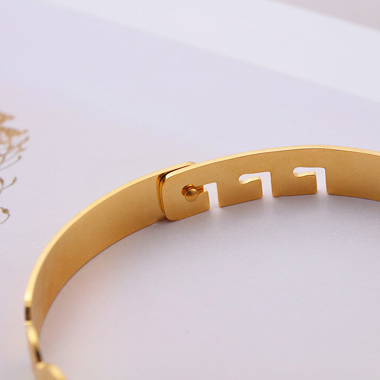Bracelet Ajustable en Acier Inoxydable avec Versets Bibliques