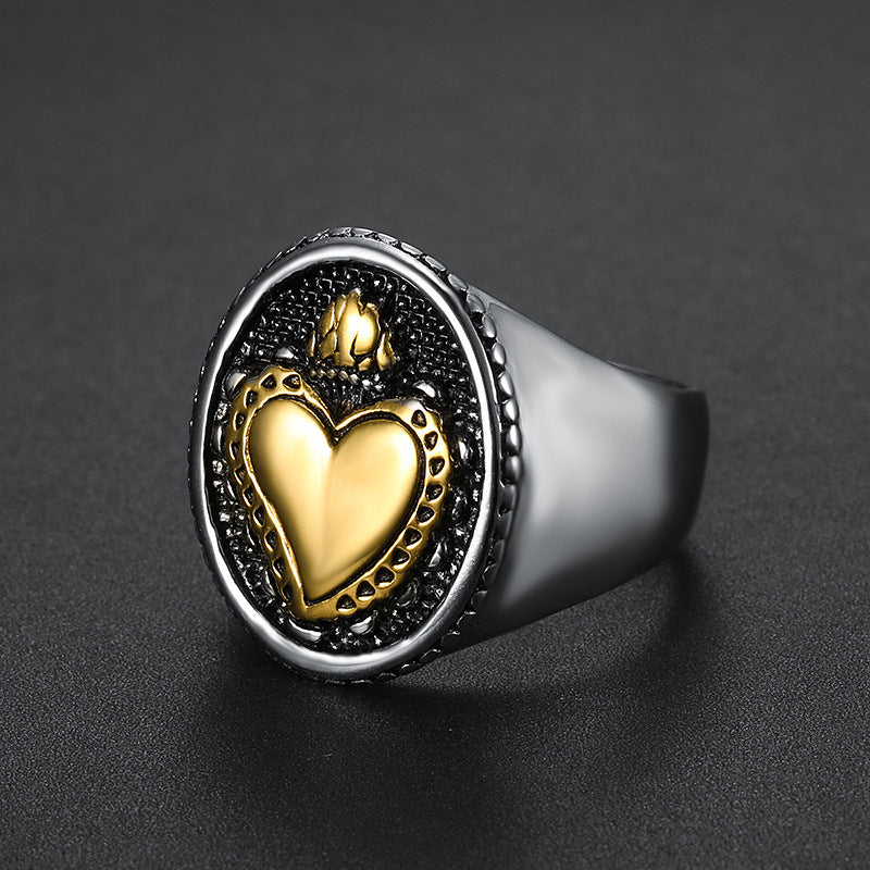 Bague Vintage Sacré-Cœur de Jésus