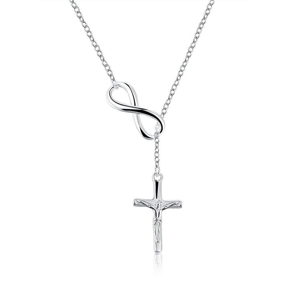 Jesus Cross Pendant with Infinity Logo 