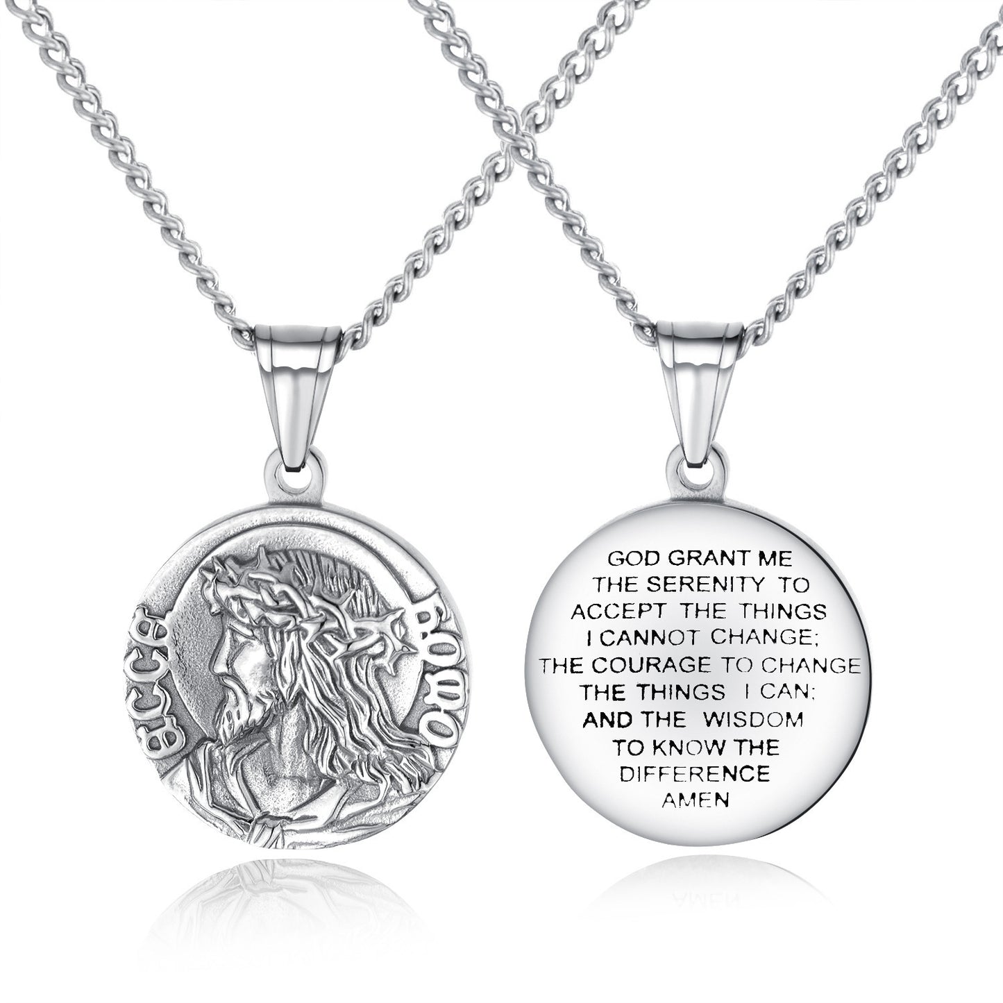 Jesus and Quote Necklace