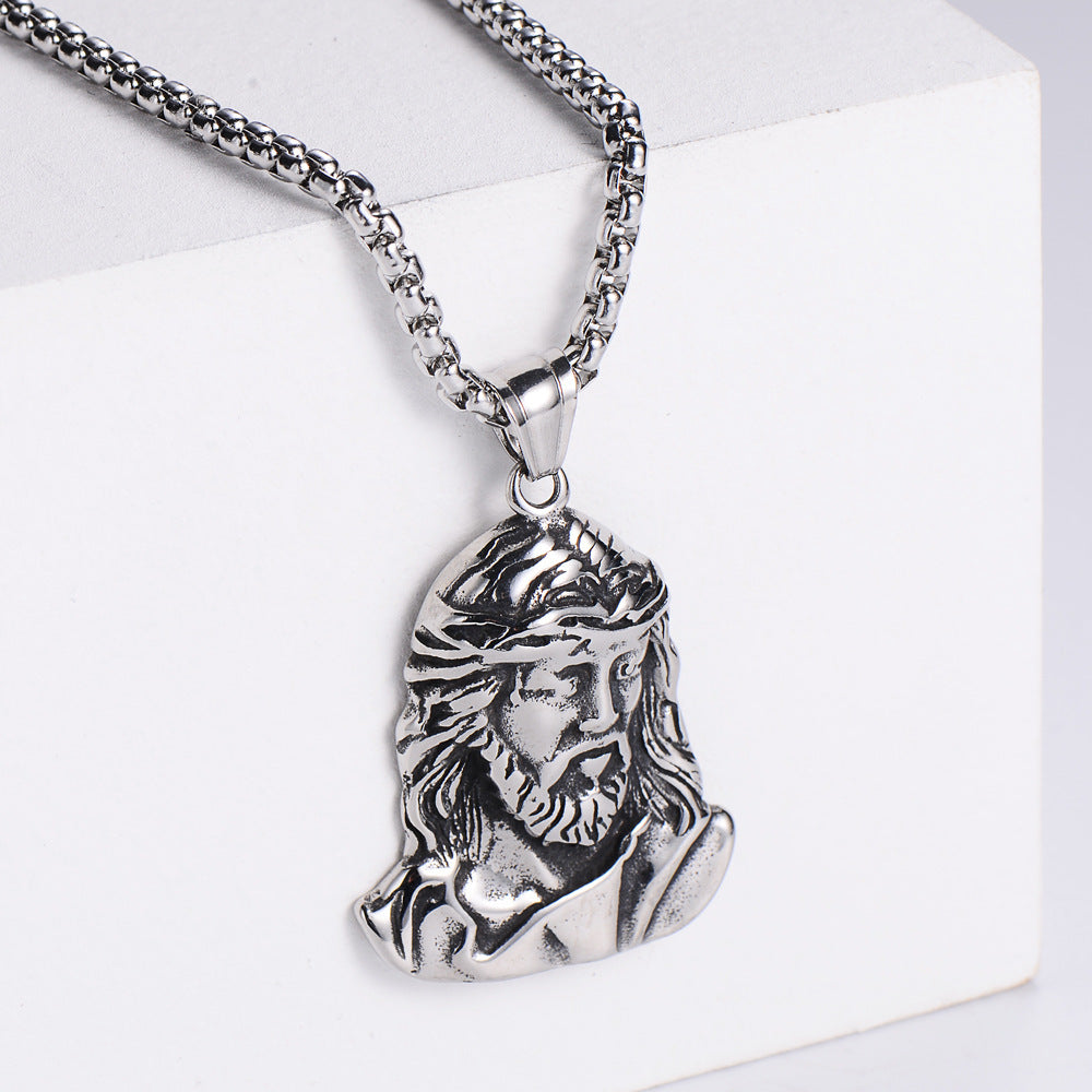 Jesus Pendant in Titanium