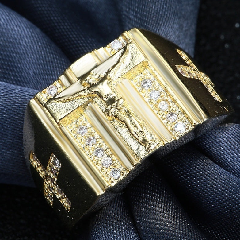 Gold Ring With Crystals