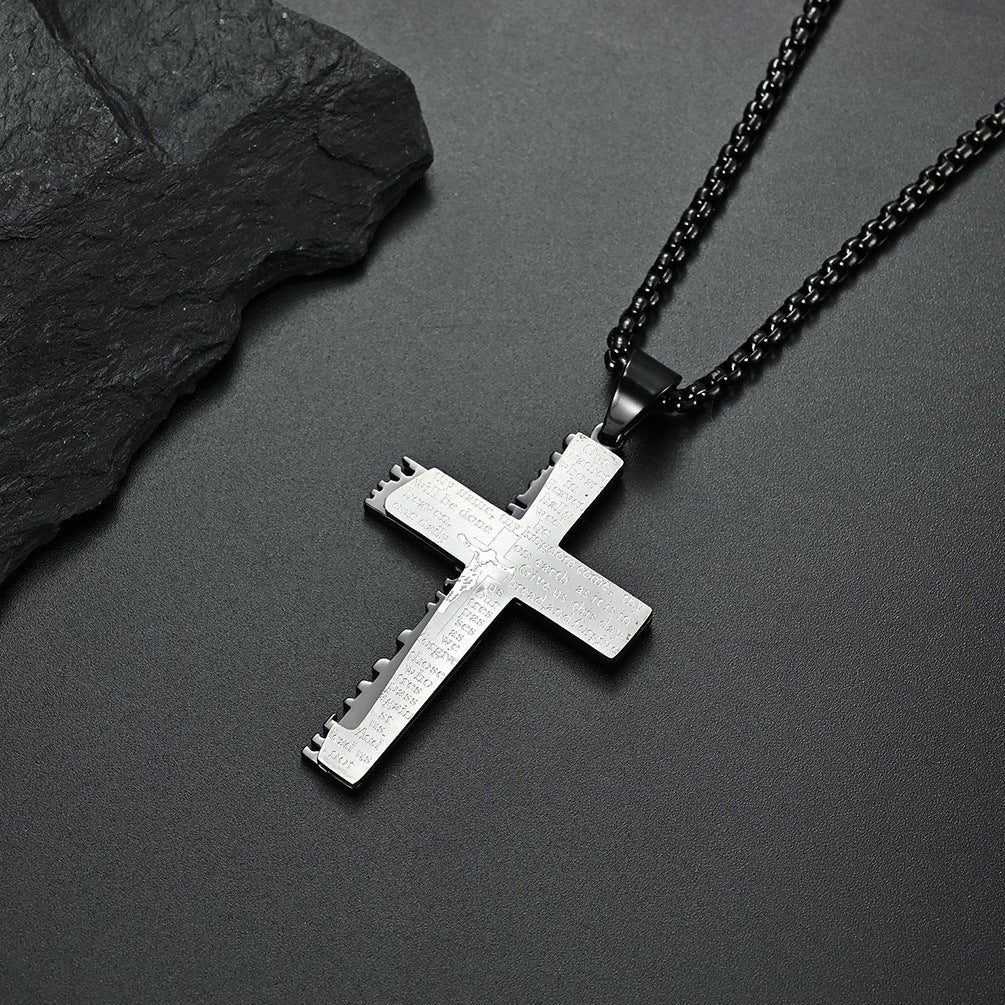 Jesus Cross Necklace With Words