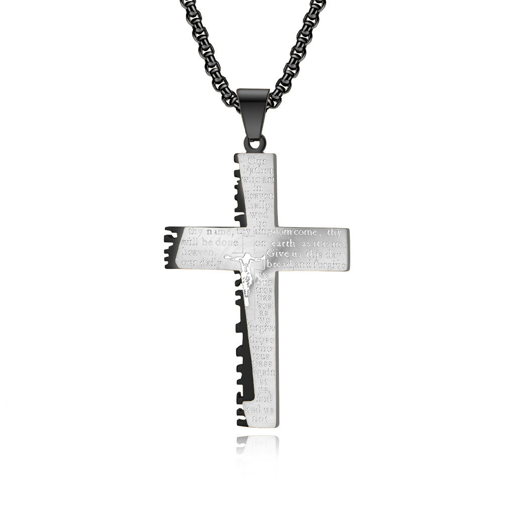 Jesus Cross Necklace With Words